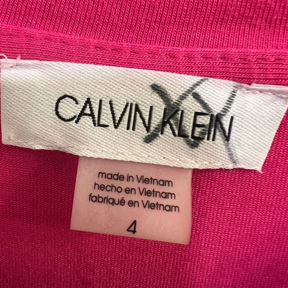 NWT Calvin Klein wrap T-shirt dress size 4 pink - Picture 2 of 4